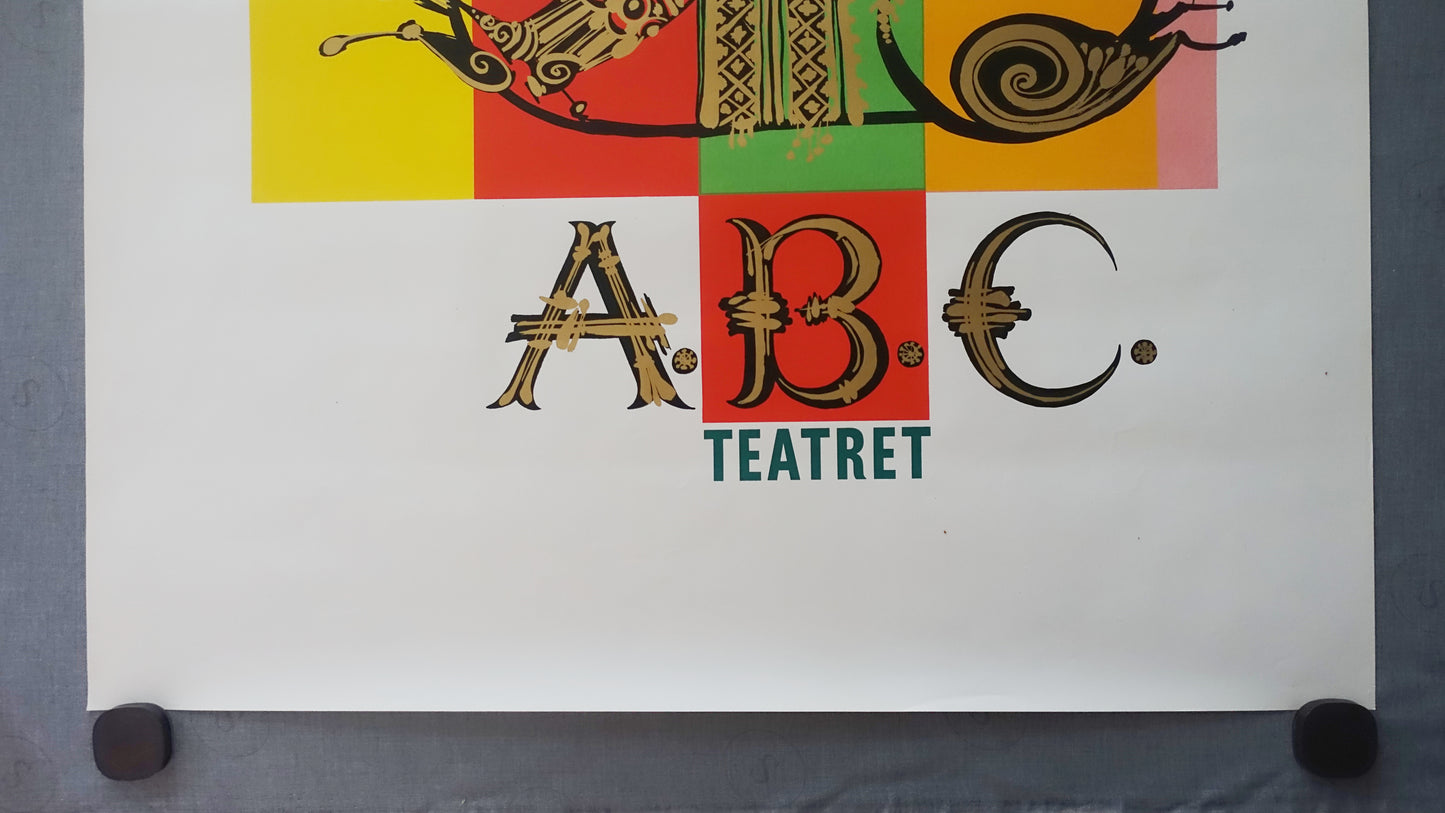 1965 Wiinblad ABC Theatre - Original Vintage Poster