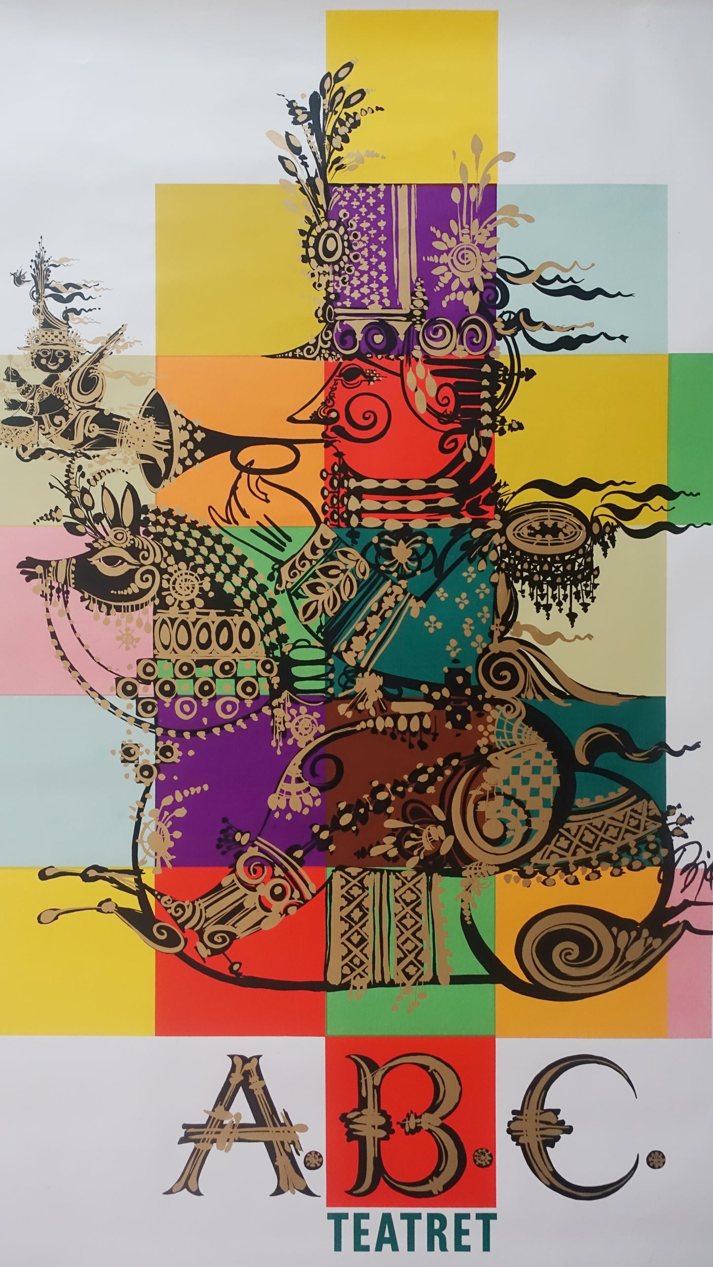 1965 Wiinblad ABC Theatre - Original Vintage Poster