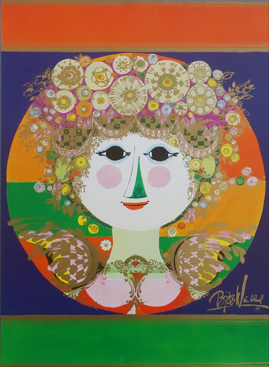 1973 Wiinblad Christmas Exhibition Poster - Original Vintage Poster