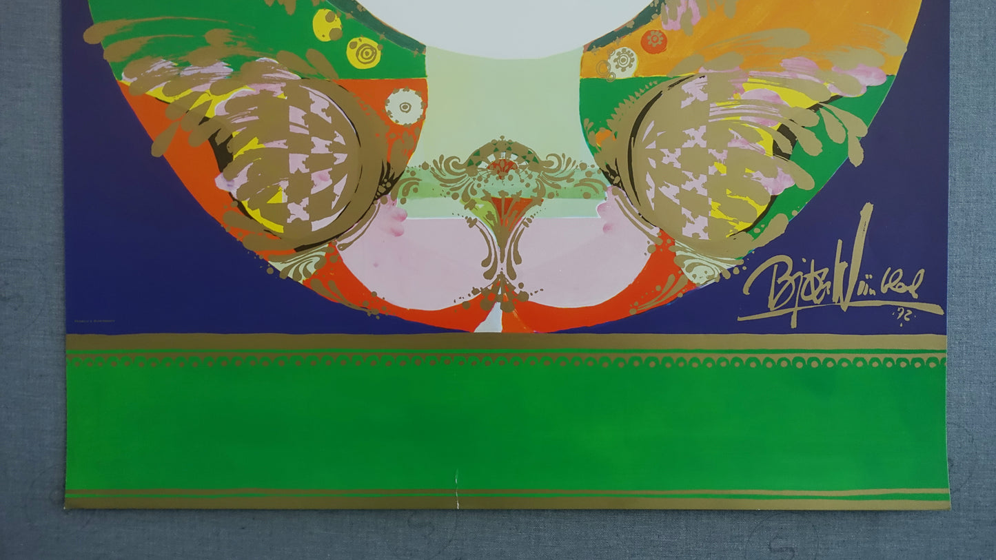 1973 Wiinblad Christmas Exhibition Poster - Original Vintage Poster