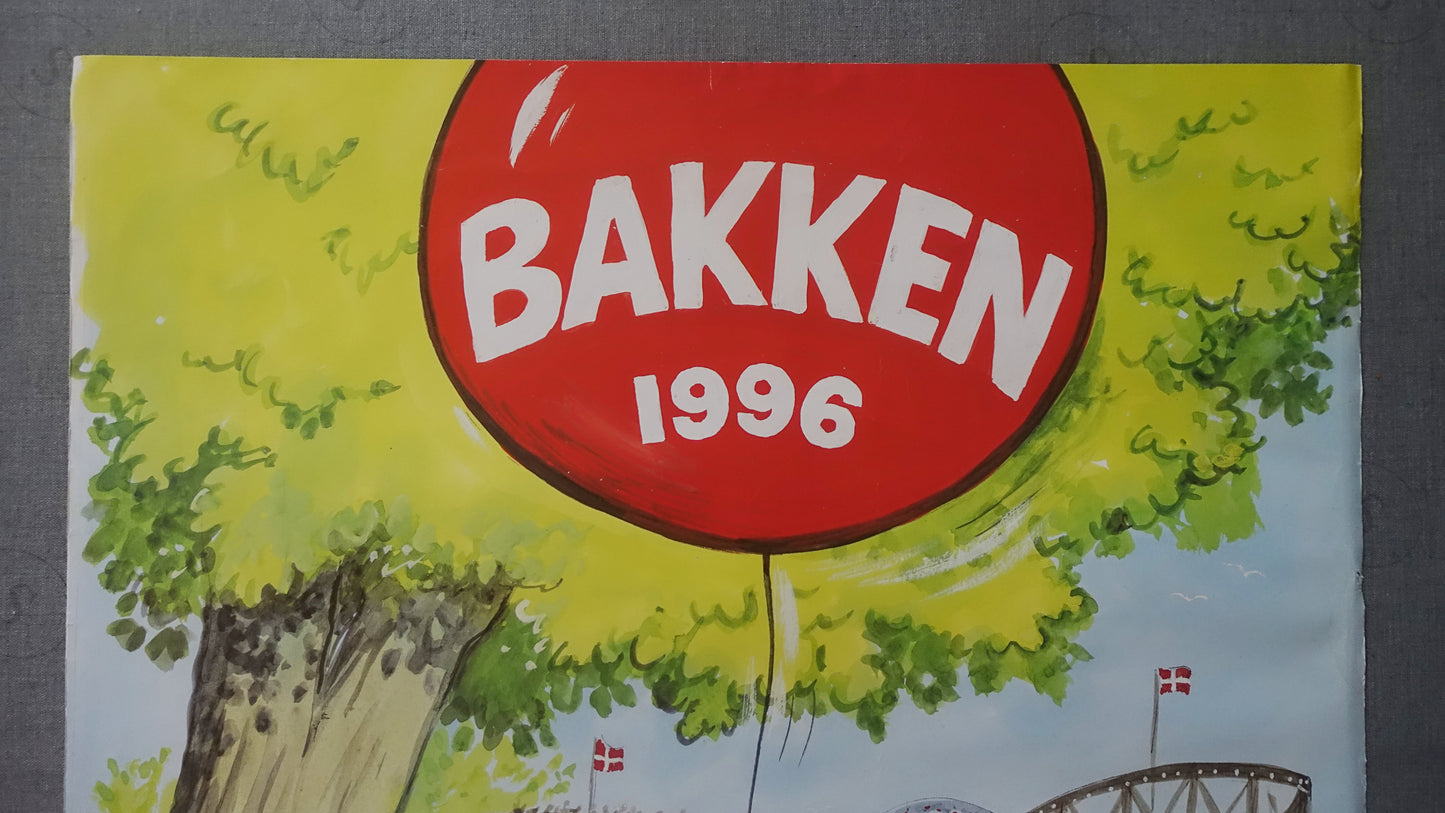 1996 Bakken Amusement Park - Original Vintage Poster