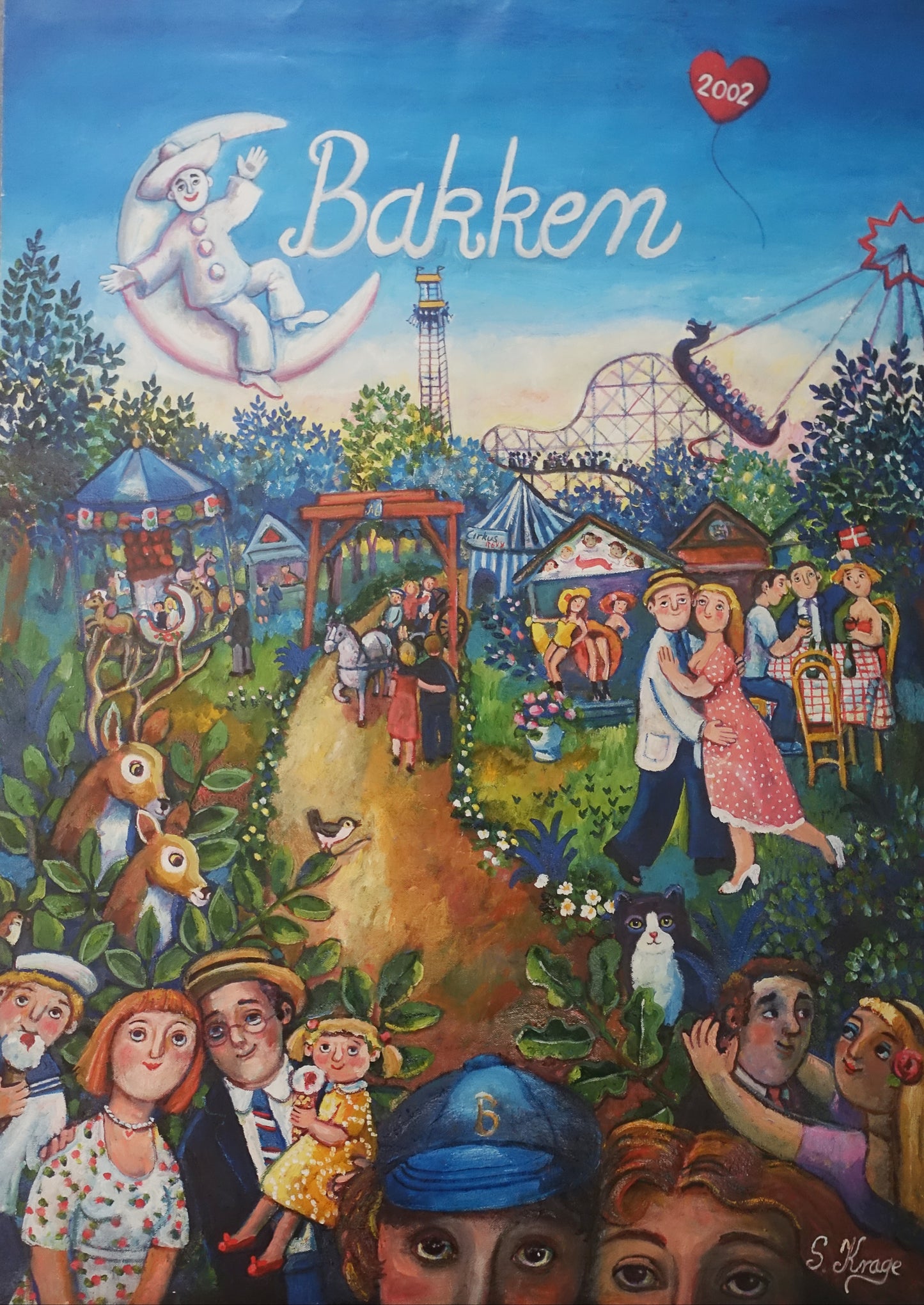 2002 Bakken Amusement Park - Original Vintage Poster