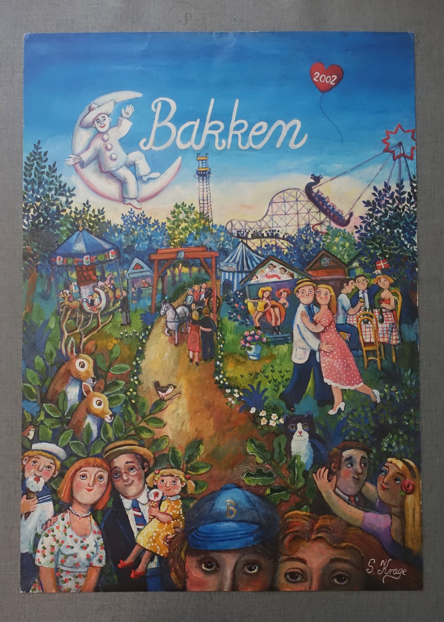 2002 Bakken Amusement Park - Original Vintage Poster