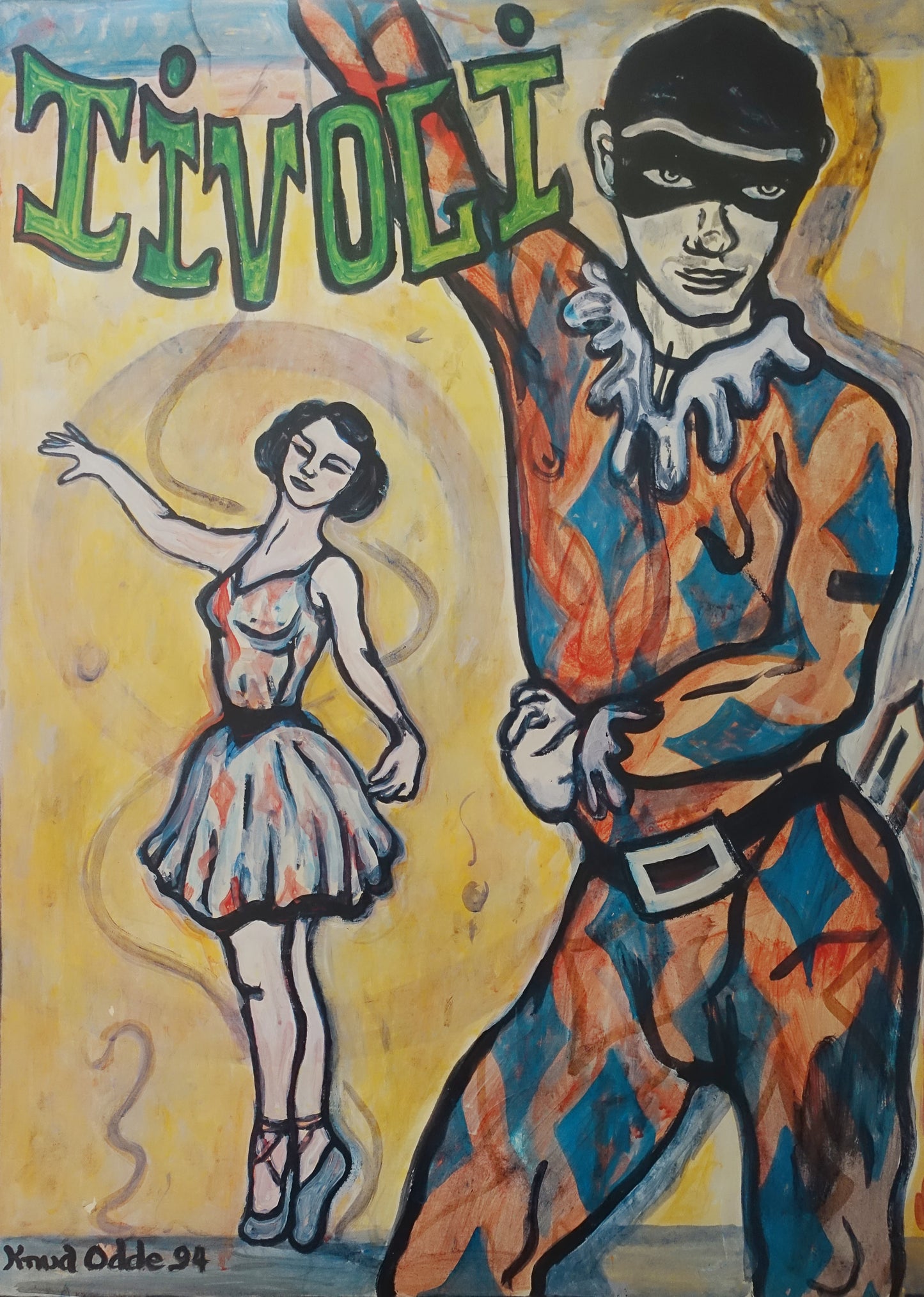 1994 Tivoli Gardens by Knud Odde - Original Vintage poster