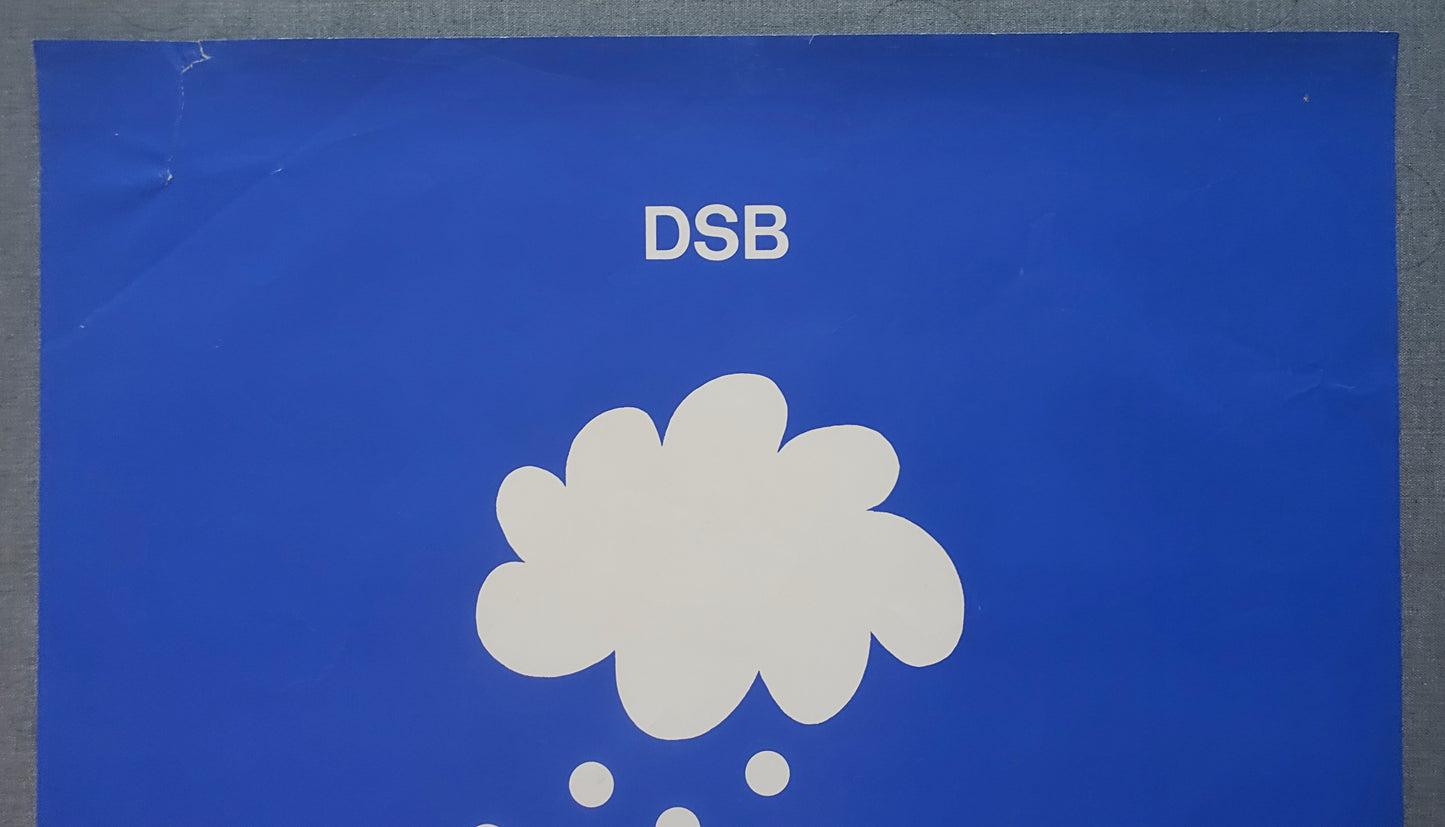 1975 Arnoldi Advertisement for Danish State Railways (Snow) - Original Vintage Poster