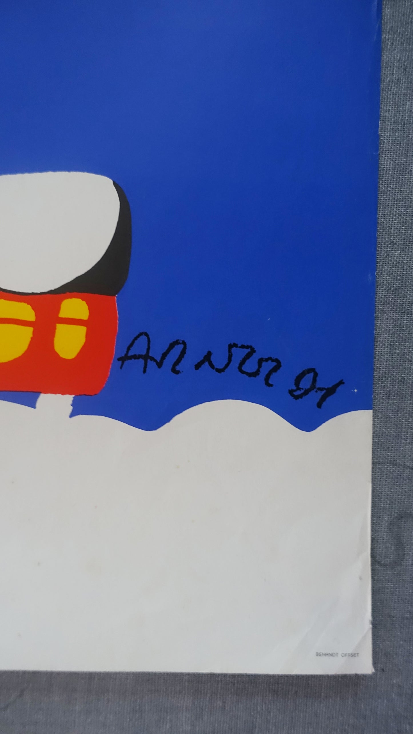 1975 Arnoldi Advertisement for Danish State Railways (Snow) - Original Vintage Poster