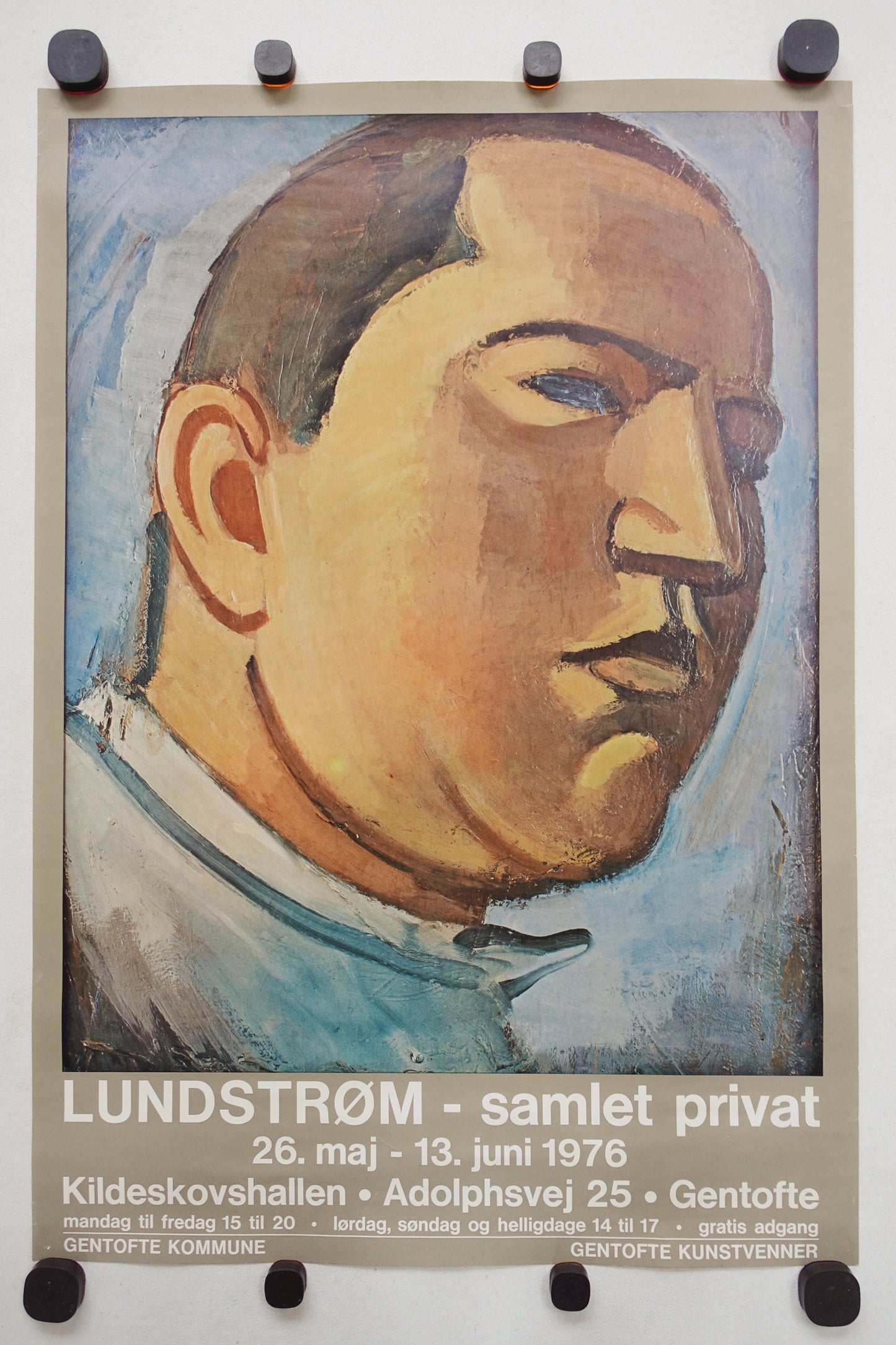 1976 Lundstrøm Art Exhibition Poster - Original Vintage Poster