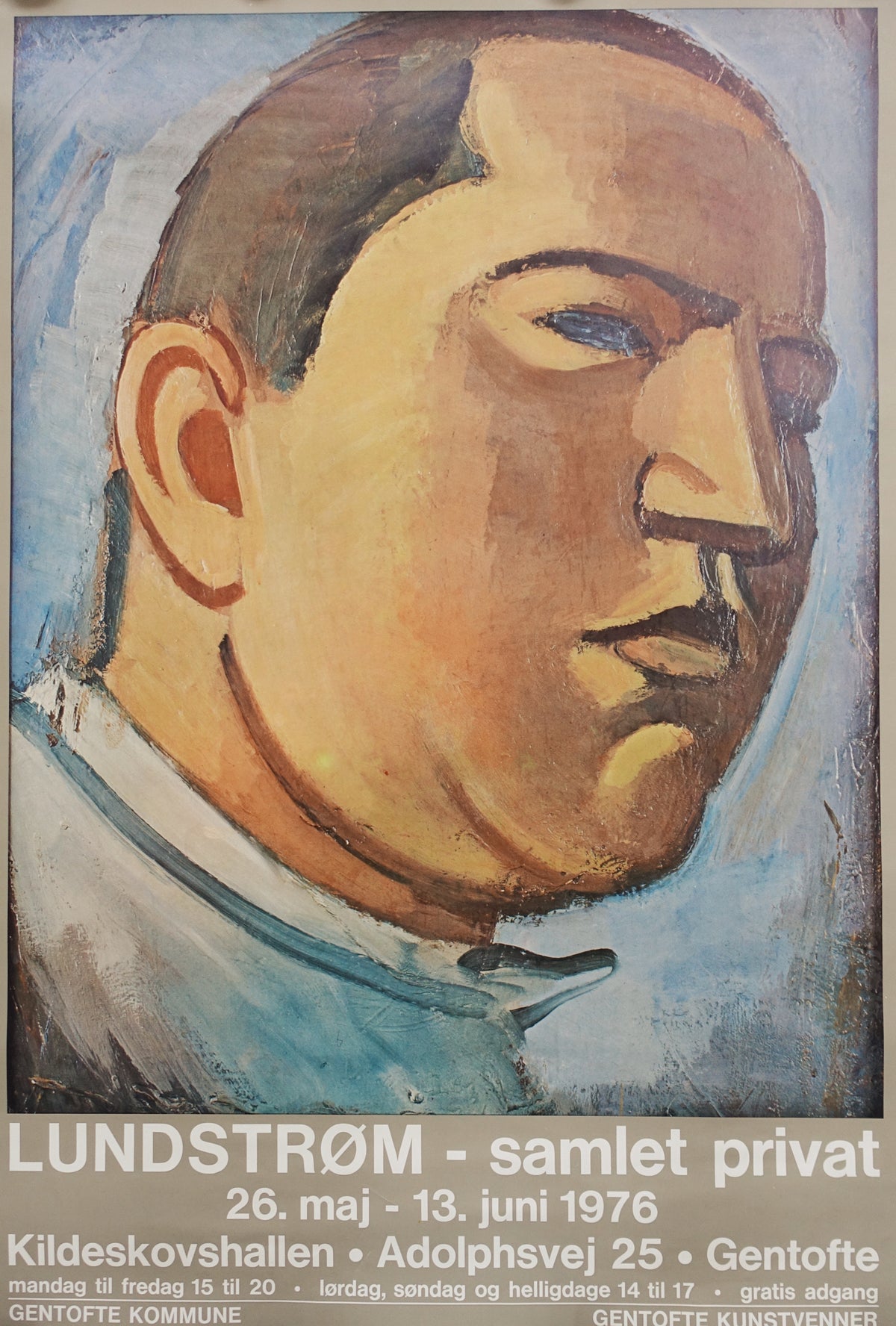 1976 Lundstrøm Art Exhibition Poster - Original Vintage Poster