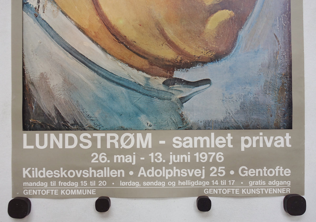 1976 Lundstrøm Art Exhibition Poster - Original Vintage Poster