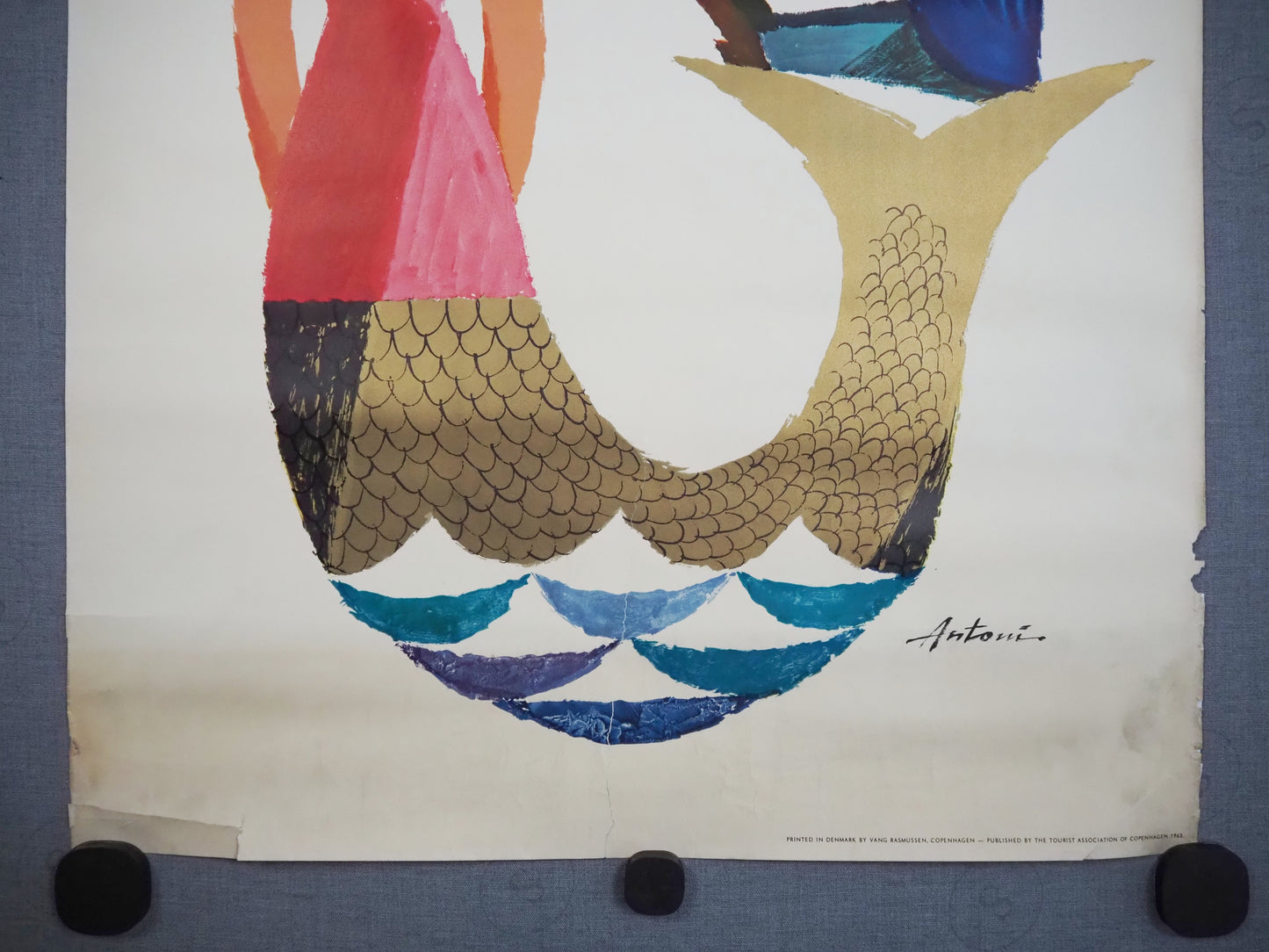 1962 Copenhagen Mermaid by Antoni - Original Vintage Poster
