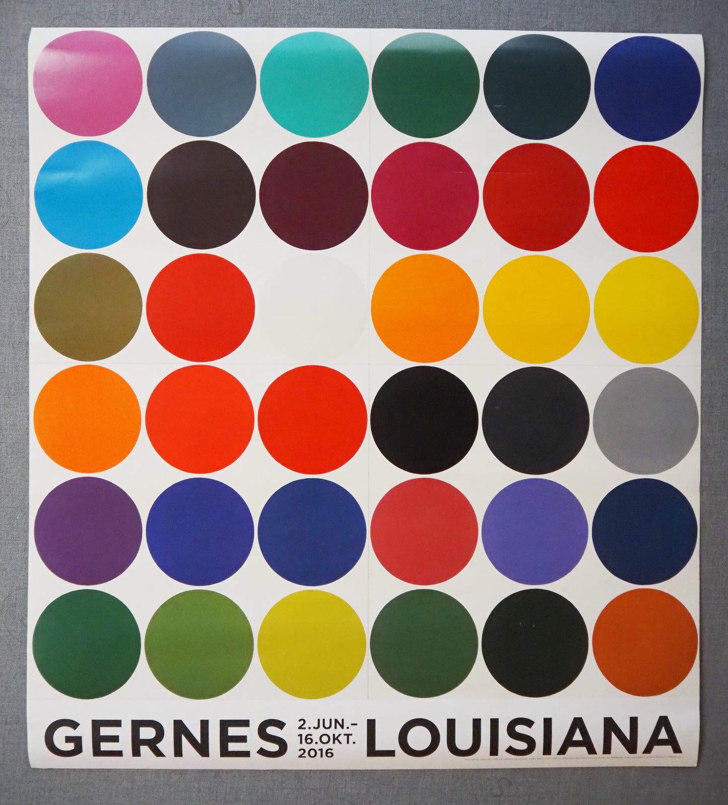 2016 Gernes Exhibition at Louisiana Museum of Modern Art - Original Vintage Poster