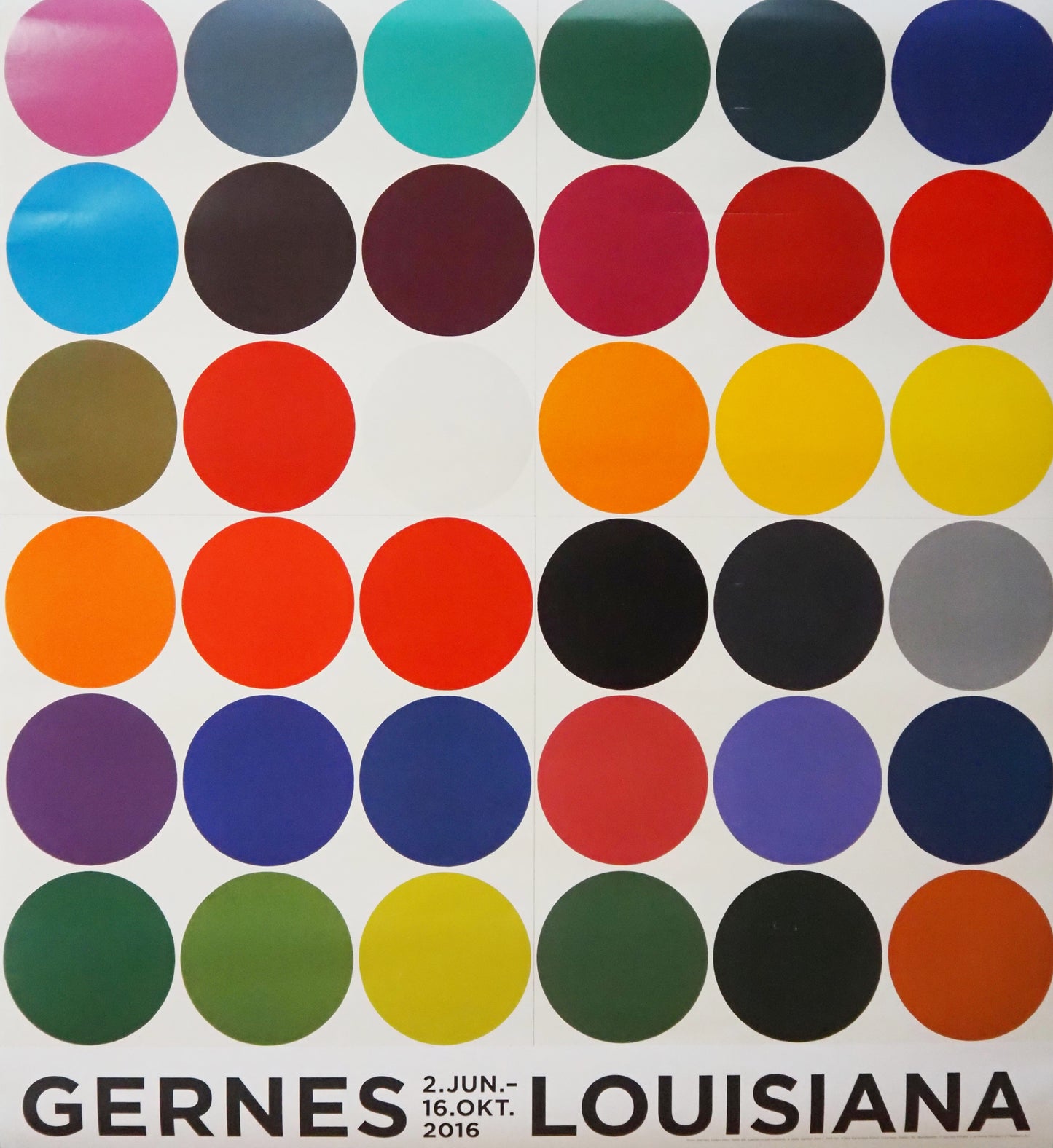 2016 Gernes Exhibition at Louisiana Museum of Modern Art - Original Vintage Poster