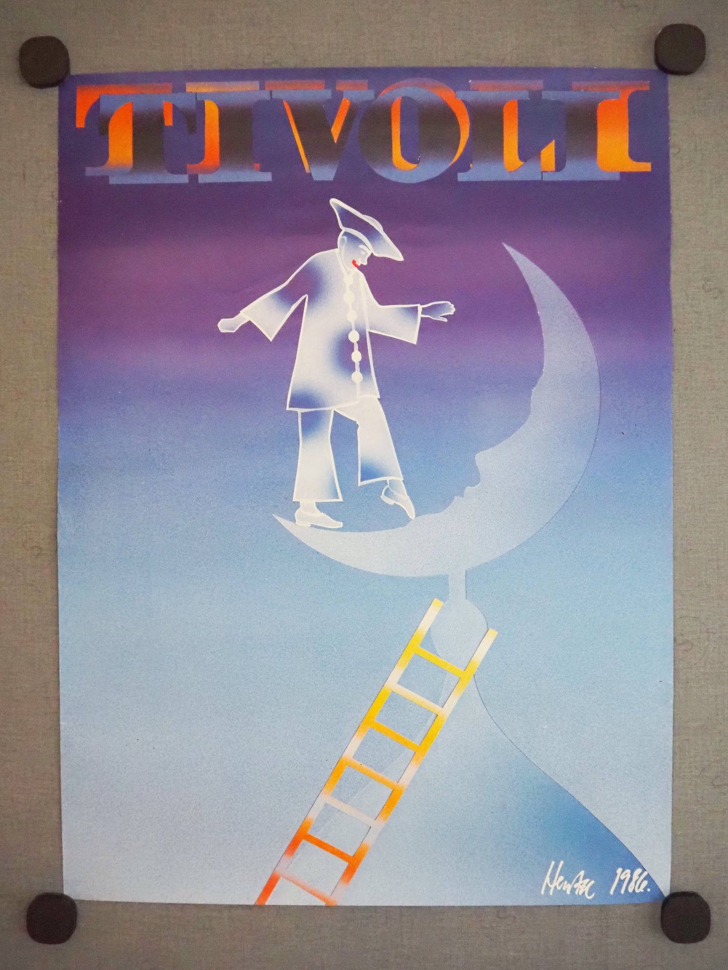 1986 Tivoli Gardens by Peter Hentze  - Original Vintage Poster