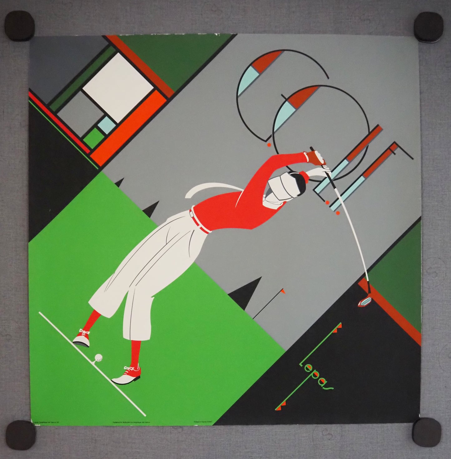 1980 Golf Poster by Lepas - Original Vintage Poster