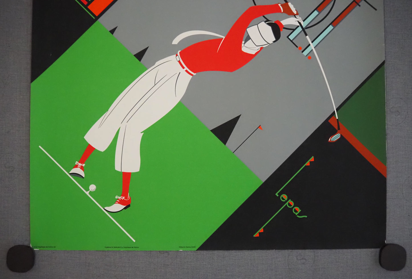 1980 Golf Poster by Lepas - Original Vintage Poster