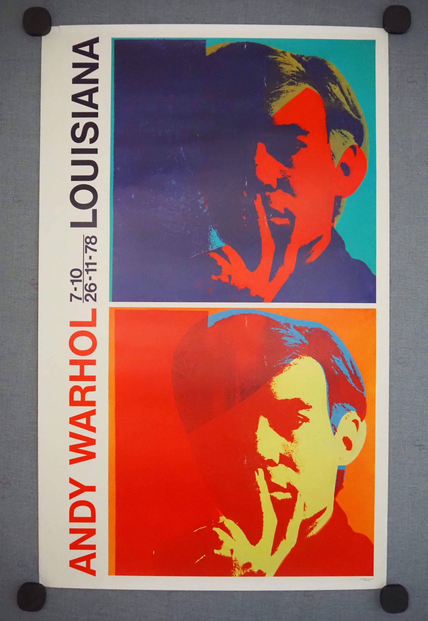 1978 Andy Warhol Double Self-Portrait Louisiana - Original Vintage Poster