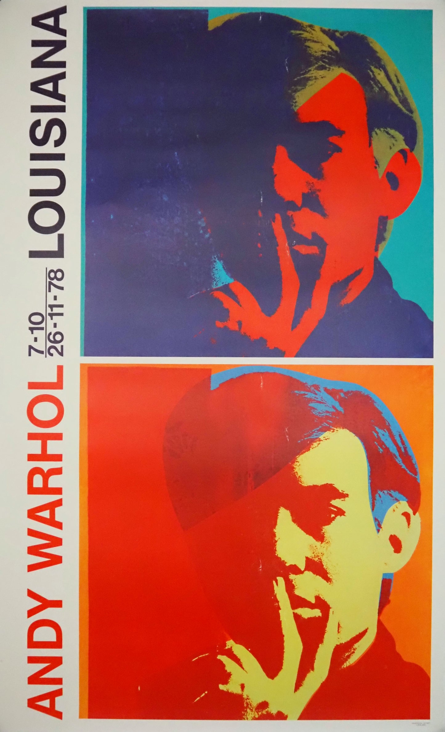 1978 Andy Warhol Double Self-Portrait Louisiana - Original Vintage Poster