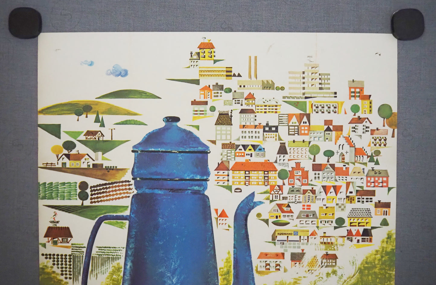 1960s Danish Coffee Poster - Original Vintage Poster