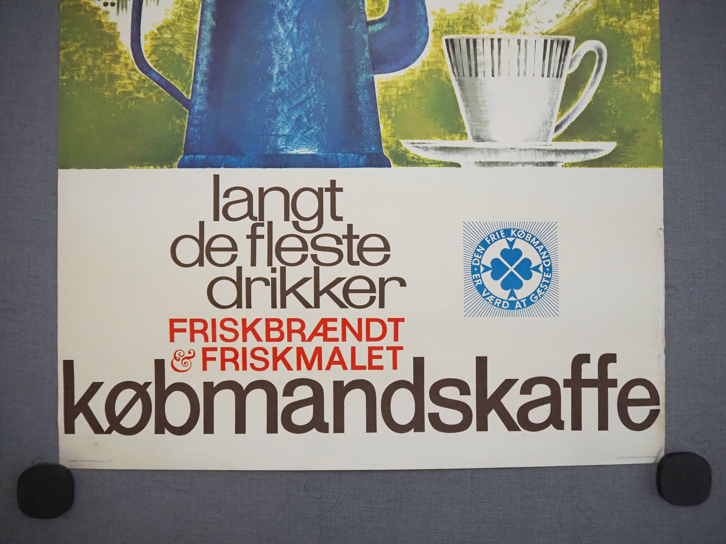 1960s Danish Coffee Poster - Original Vintage Poster