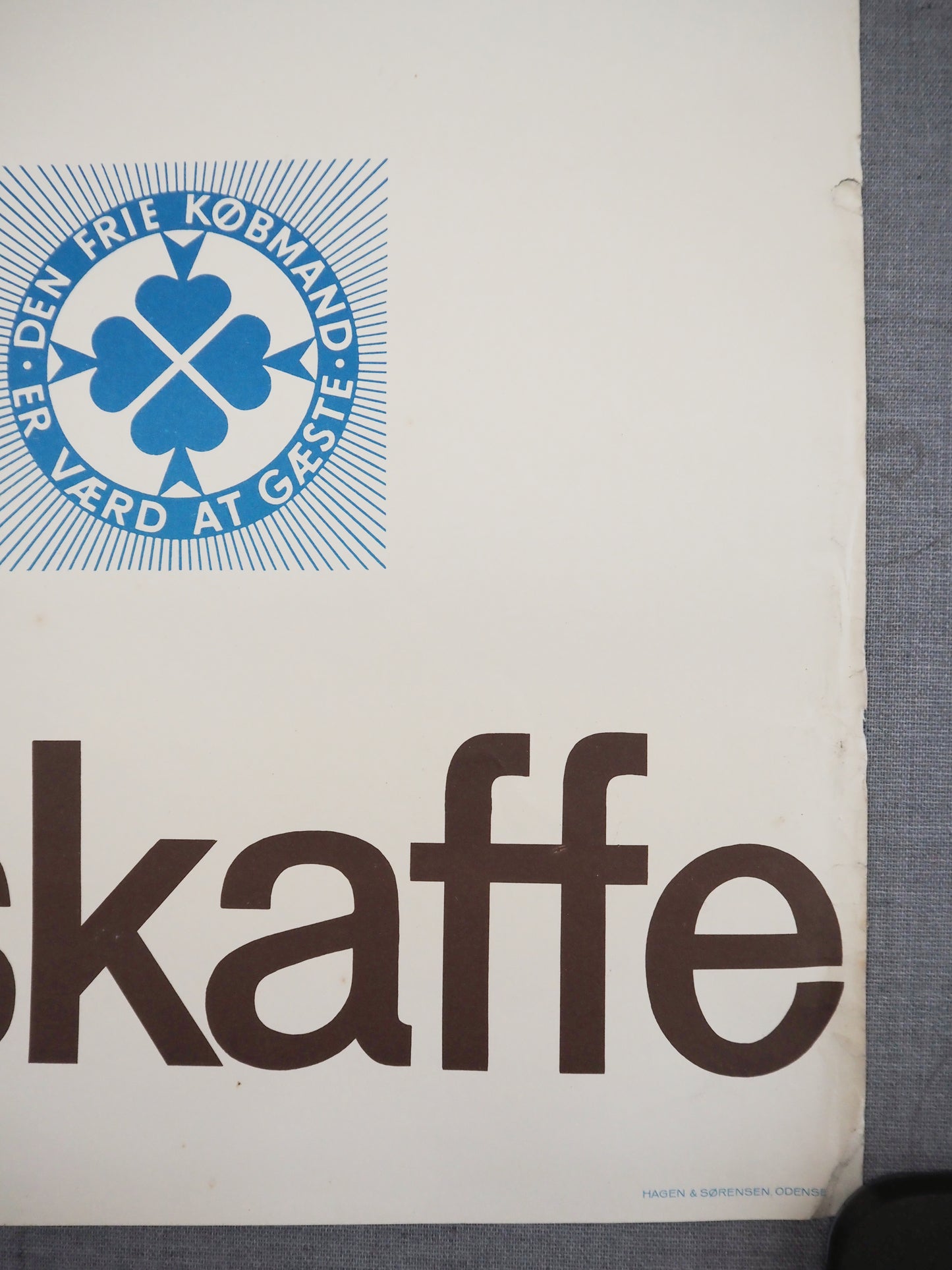 1960s Danish Coffee Poster - Original Vintage Poster