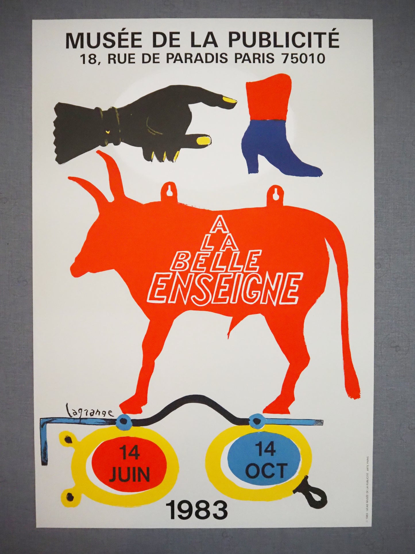 1983 Paris Exhibition Poster Musee de la Publicite - Original Vintage Poster