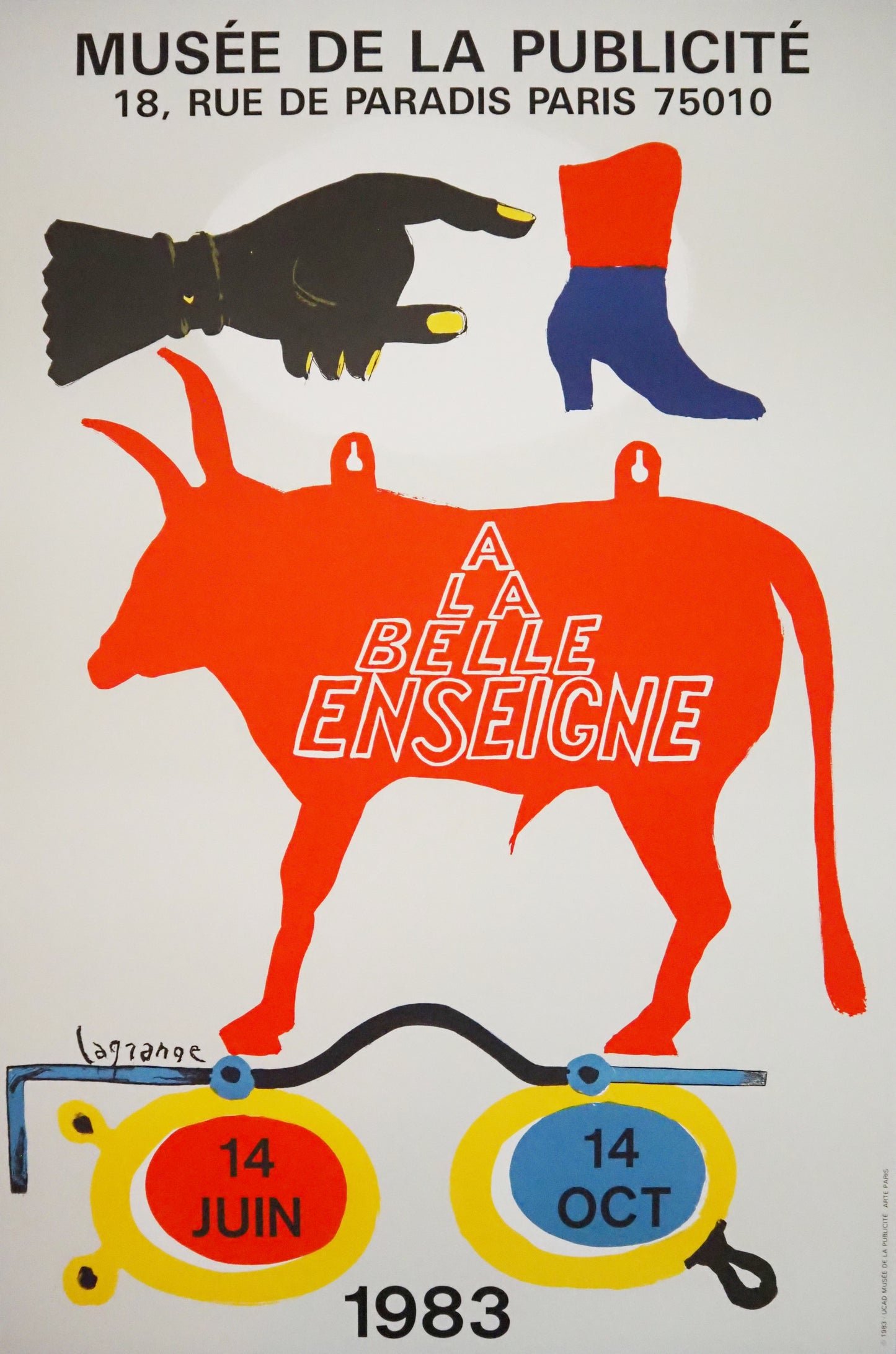 1983 Paris Exhibition Poster Musee de la Publicite - Original Vintage Poster