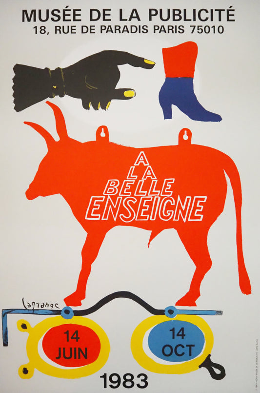 1983 Paris Exhibition Poster Musee de la Publicite - Original Vintage Poster