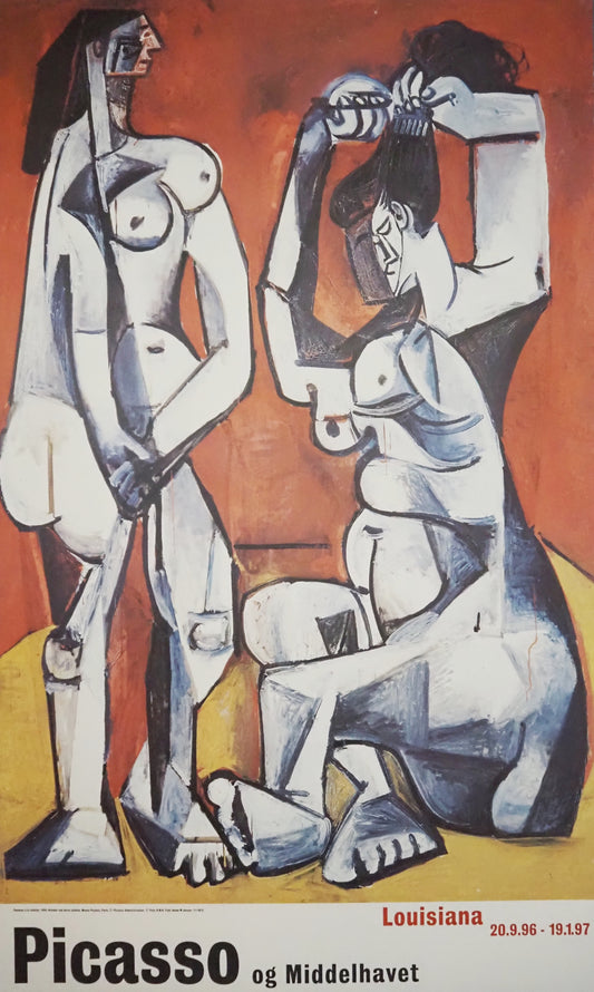 1996 Picasso Femme á la Toilette - Louisiana Exhibition Poster - Original Vintage Poster