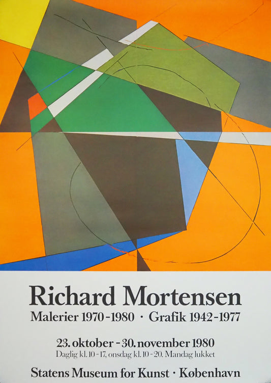 1980 Richard Mortensen Exhibition Poster - Original Vintage Poster