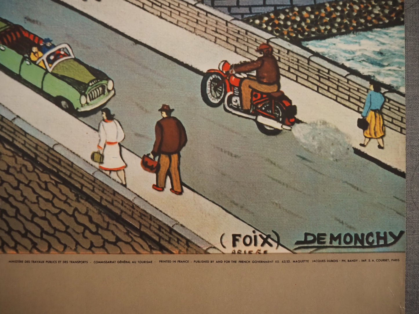 1950s French Travel Poster Foix – Château de Foix Pyrenees - Original Vintage Poster