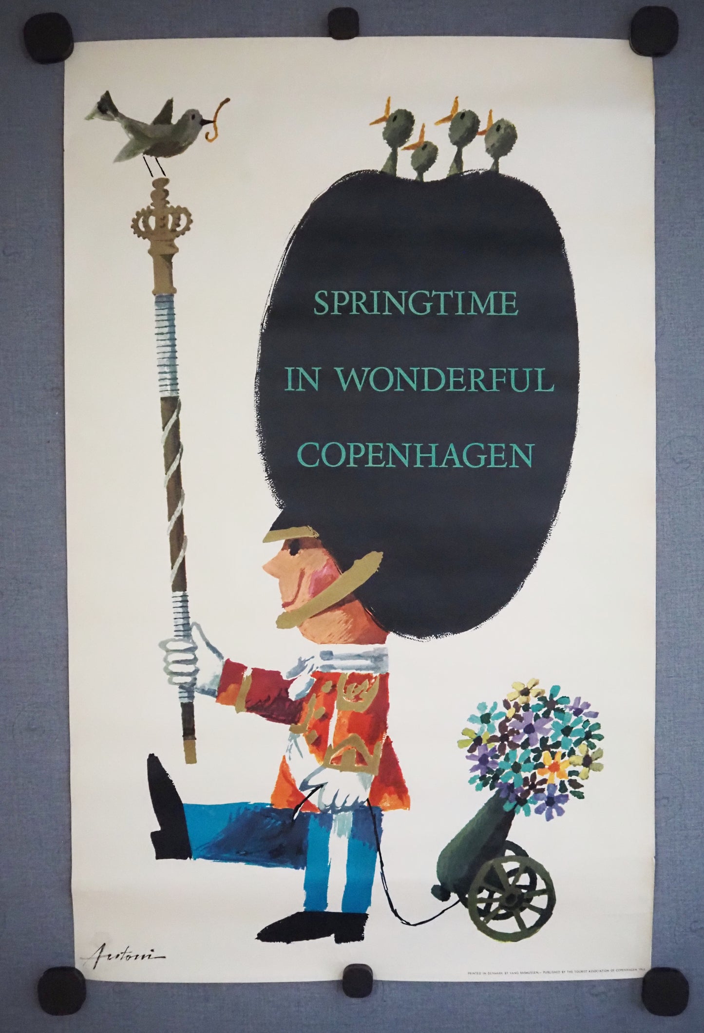 1963 Copenhagen Royal Guard by Antoni - Original Vintage Poster