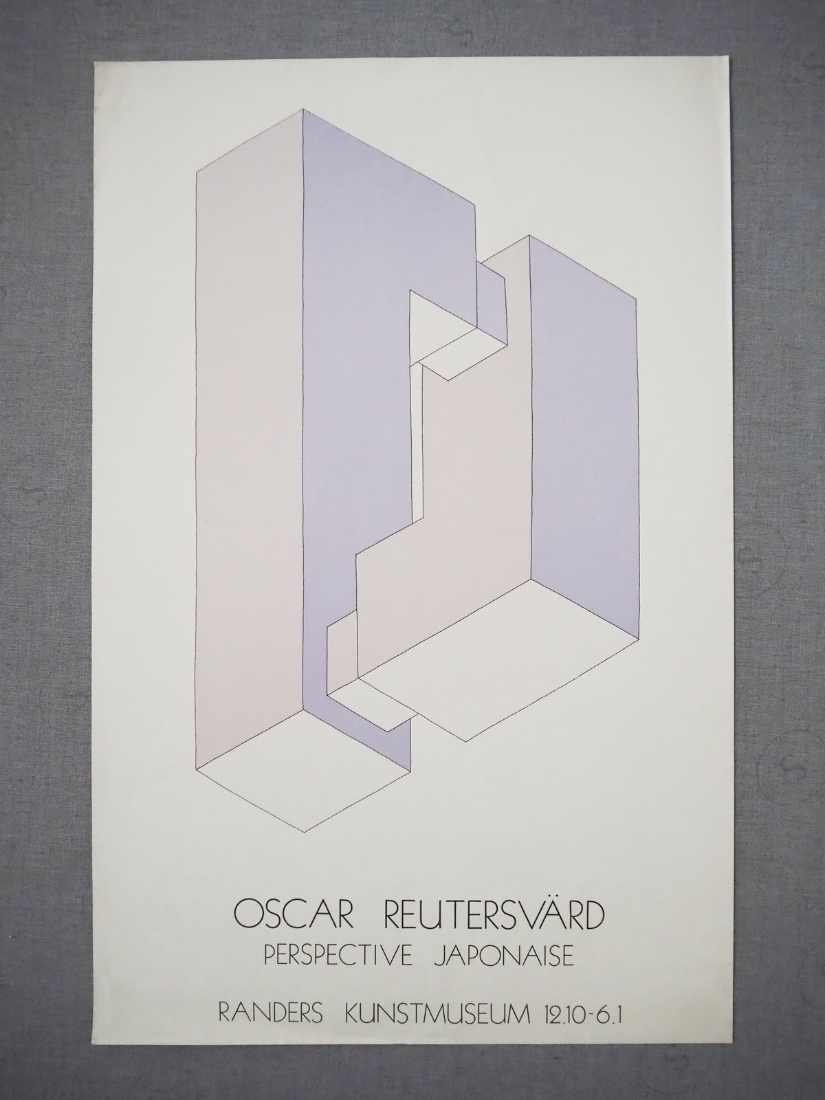 1980s Oscar Reutersvärd Perspective Japonaise Exhibition Poster - Original Vintage Poster