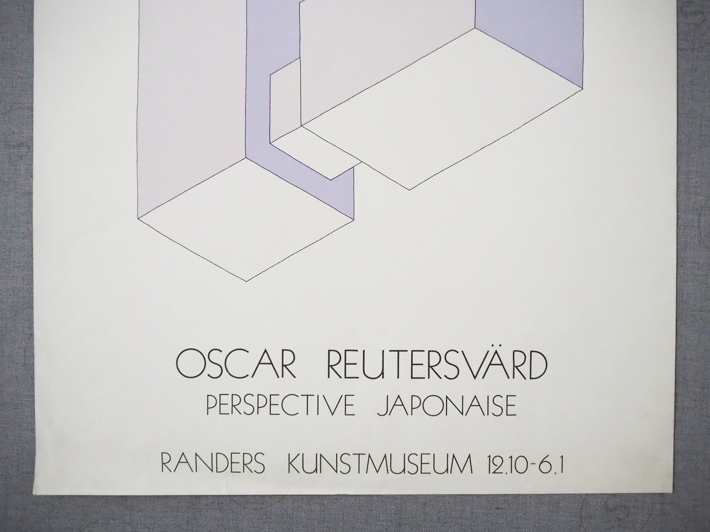 1980s Oscar Reutersvärd Perspective Japonaise Exhibition Poster - Original Vintage Poster
