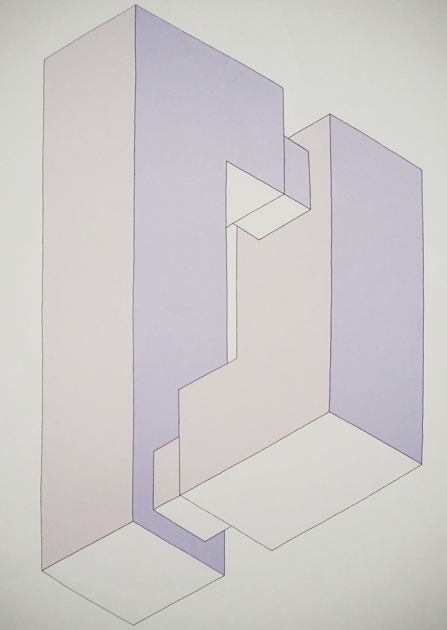 1980s Oscar Reutersvärd Perspective Japonaise Exhibition Poster - Original Vintage Poster