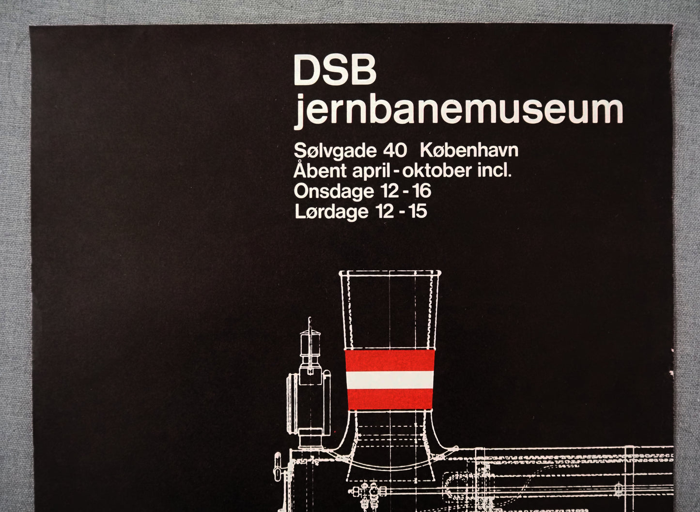 1980s Danish Railway Museum - Original Vintage Poster