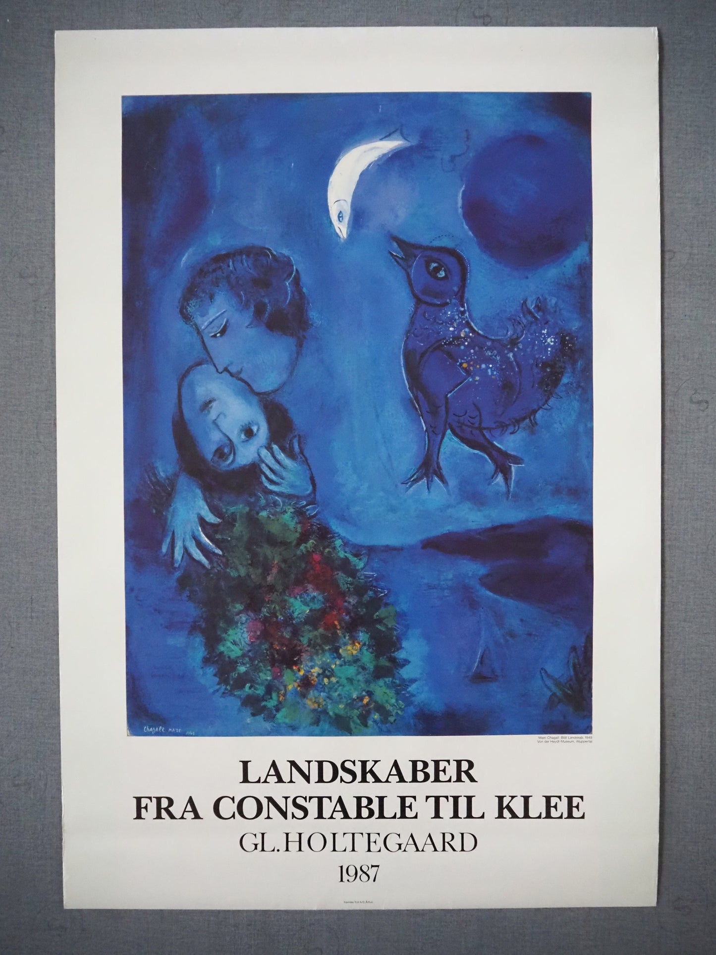 1987 Chagall Exhibition Poster - Original Vintage Poster