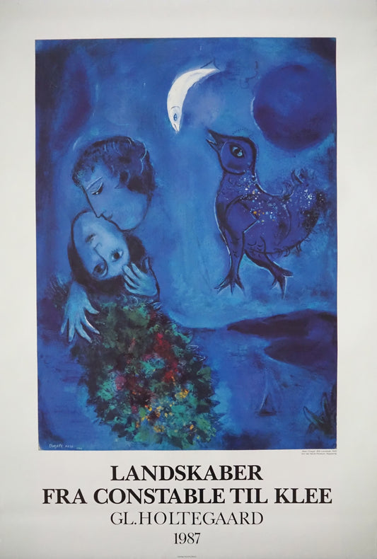 1987 Chagall Exhibition Poster - Original Vintage Poster