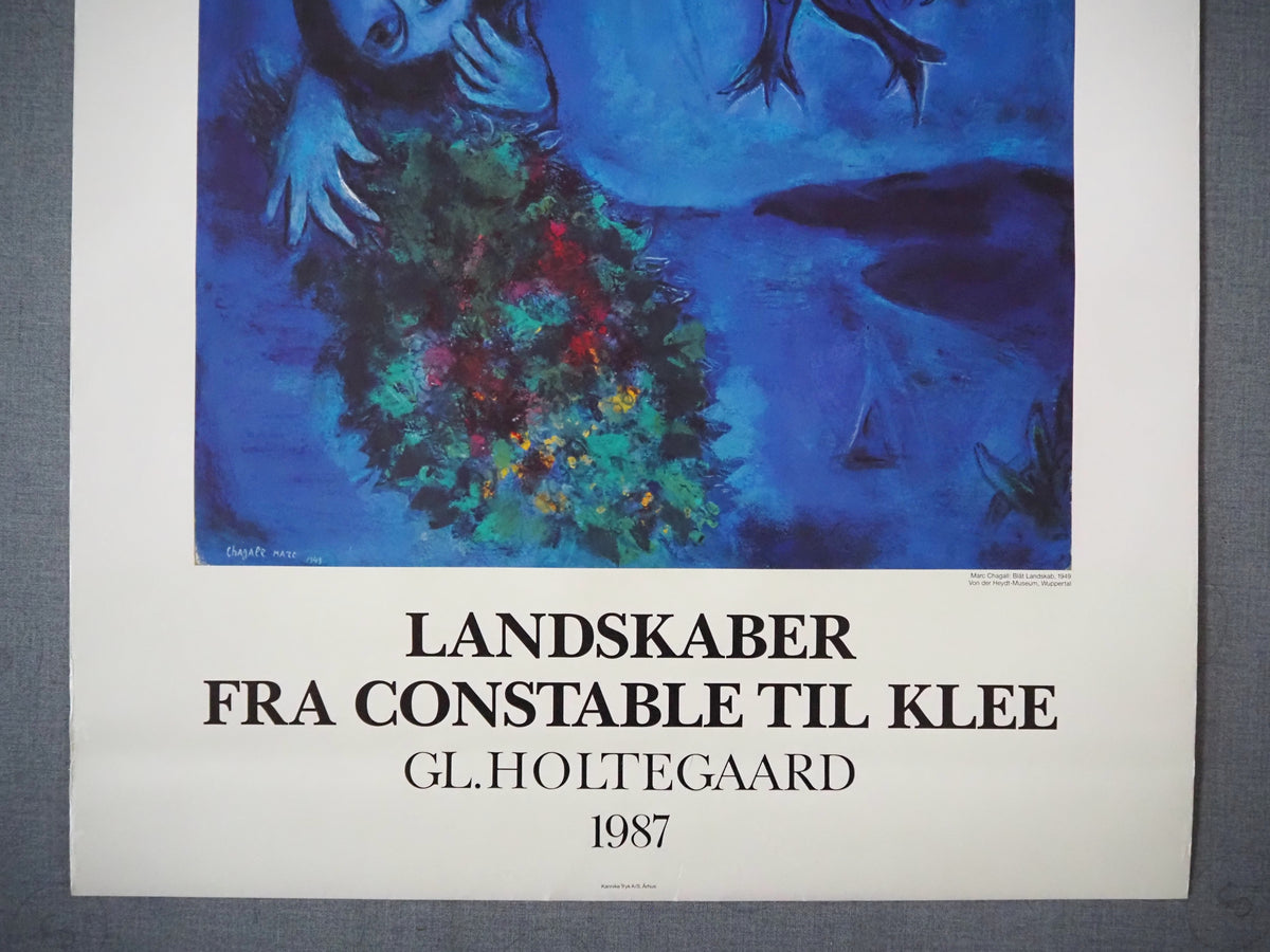 1987 Chagall Exhibition Poster - Original Vintage Poster
