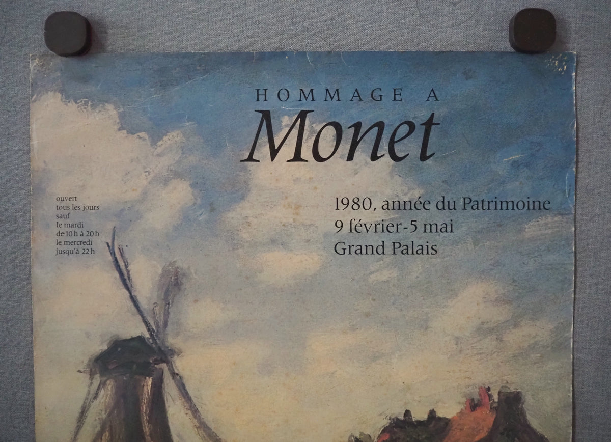 1980 Monet Exhibition Poster Champs de tulipes en Hollande - Original Vintage Poster