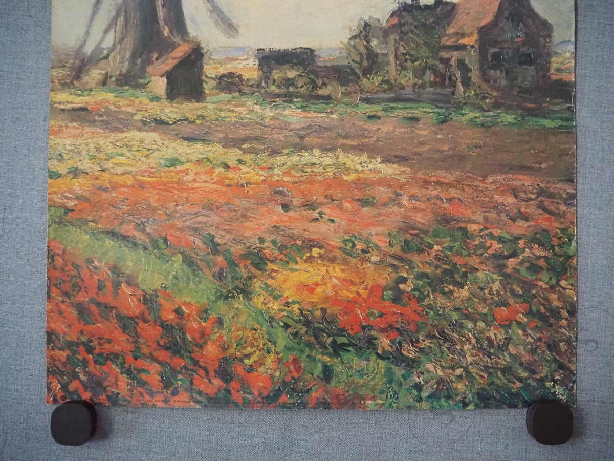 1980 Monet Exhibition Poster Champs de tulipes en Hollande - Original Vintage Poster