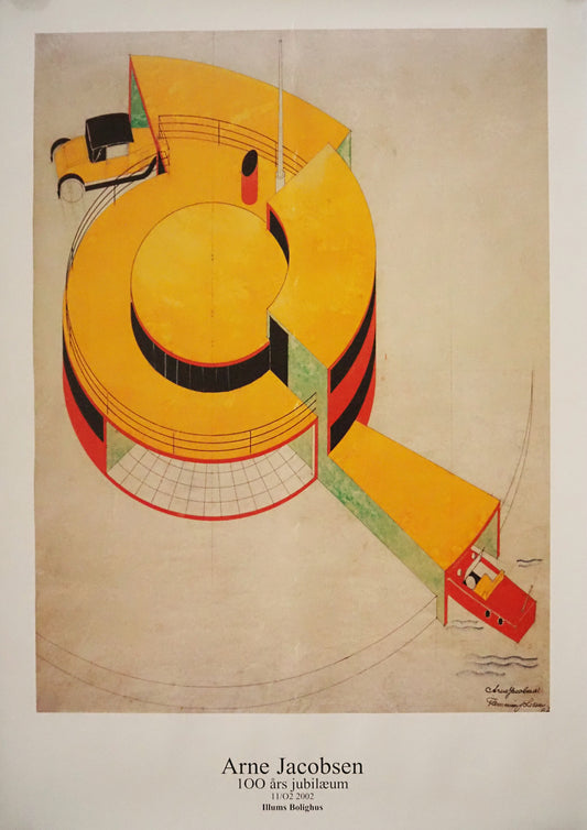 2002 Arne Jacobsen Exhibition Illums Bolighus - Original Vintage Poster