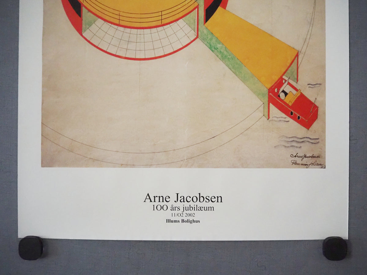 2002 Arne Jacobsen Exhibition Illums Bolighus - Original Vintage Poster