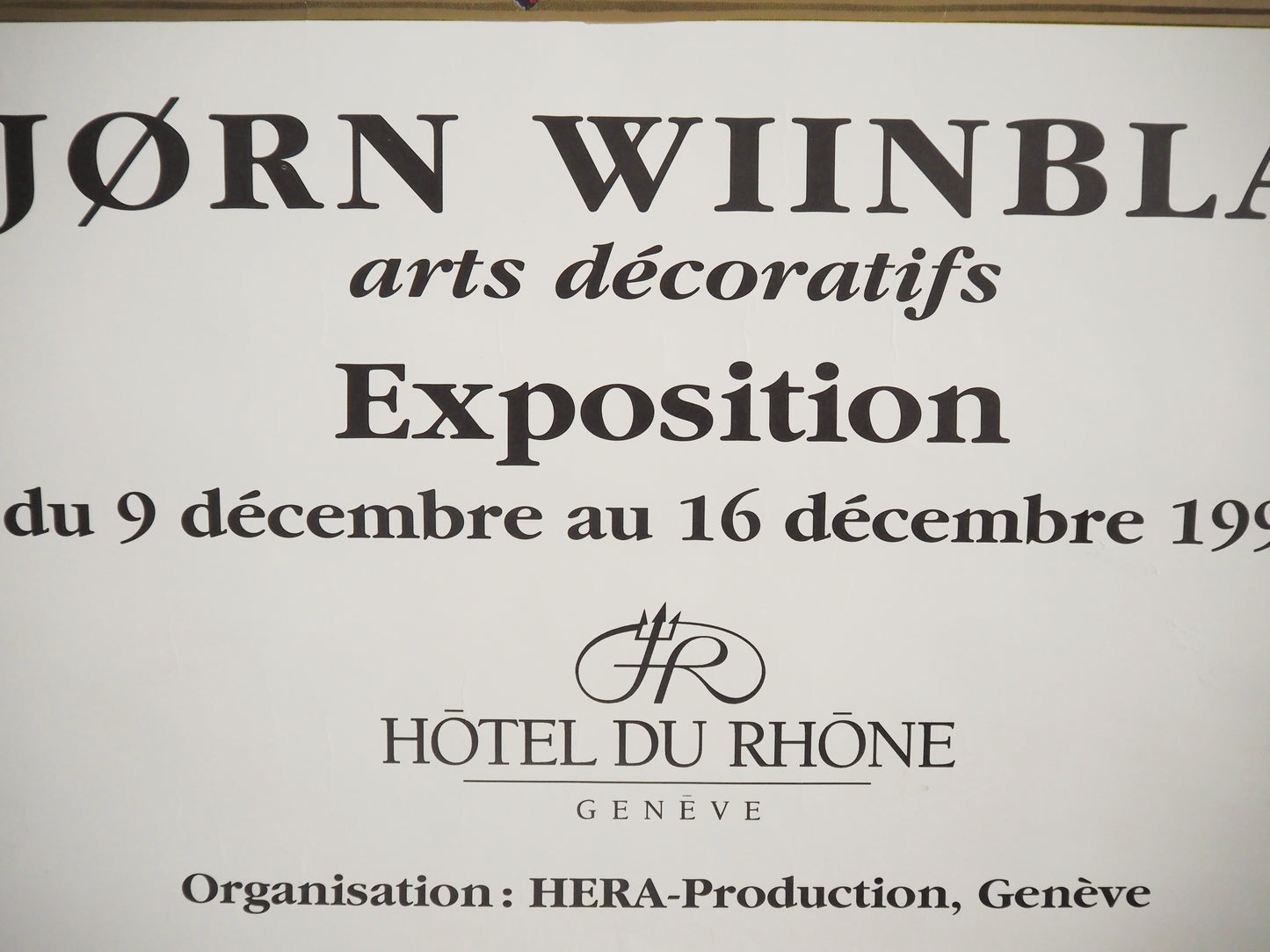 1994 Wiinblad Exhibition Genève Poster - Original Vintage Poster