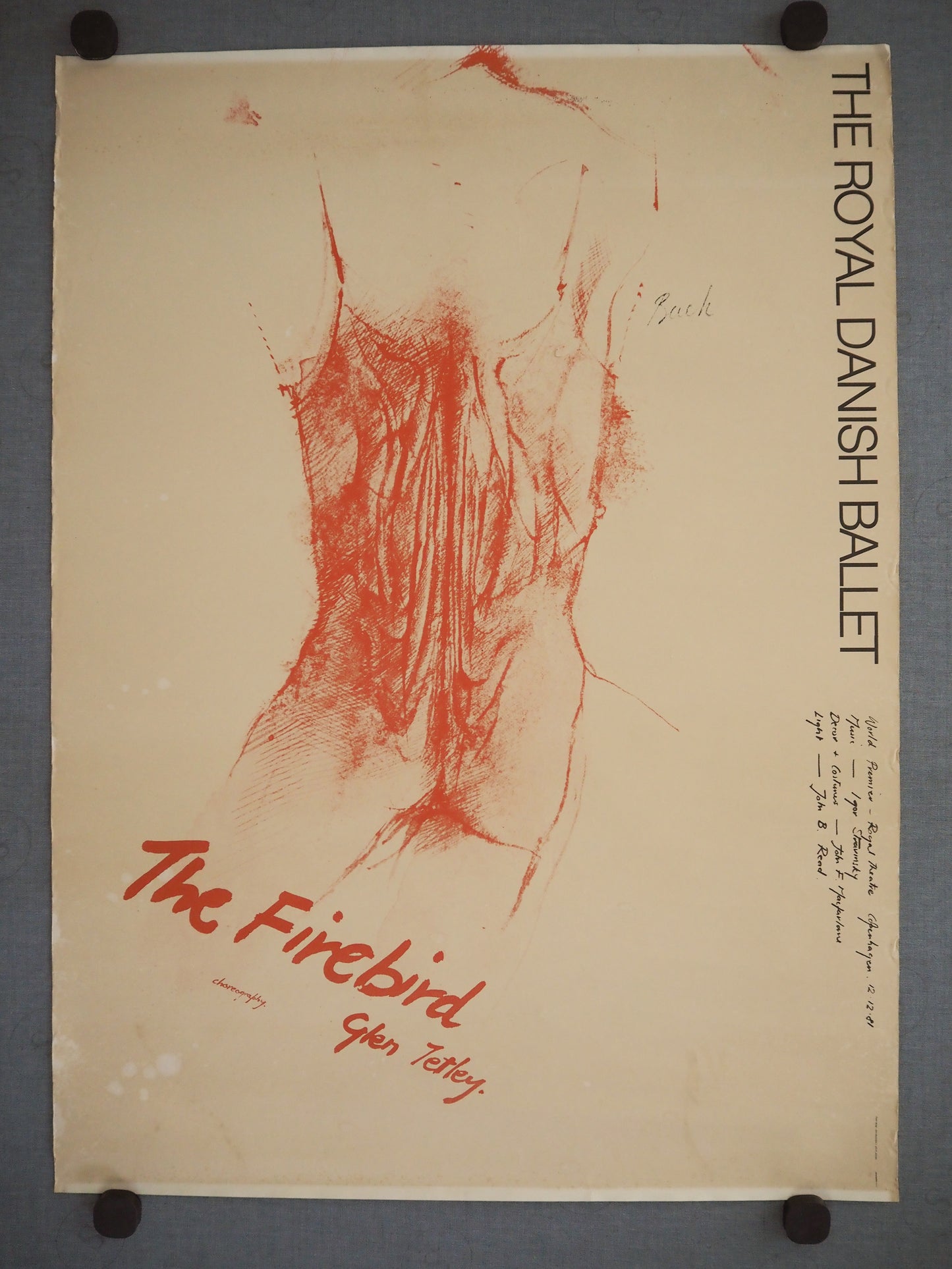 1981 Royal Danish Ballet The Firebird - Original Vintage Poster