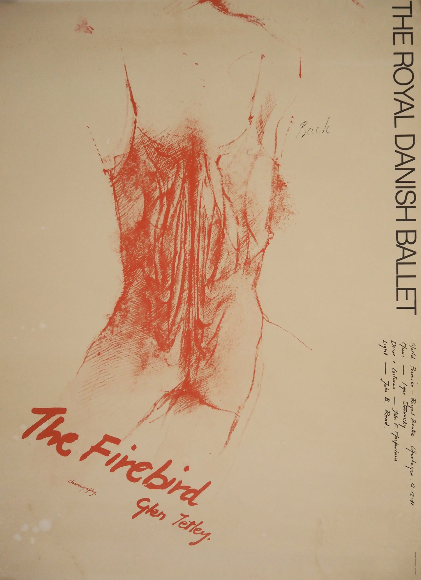 1981 Royal Danish Ballet The Firebird - Original Vintage Poster