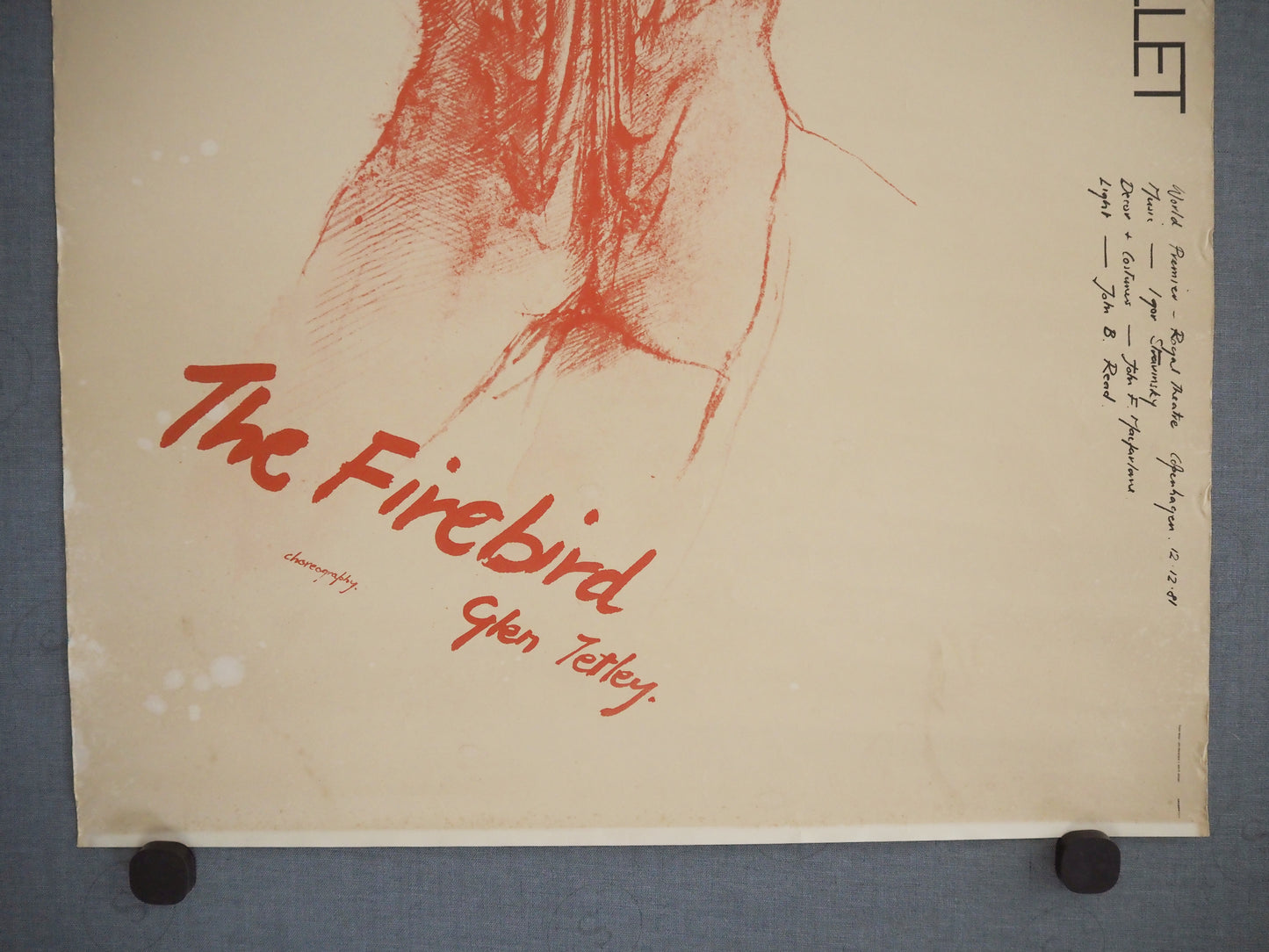 1981 Royal Danish Ballet The Firebird - Original Vintage Poster