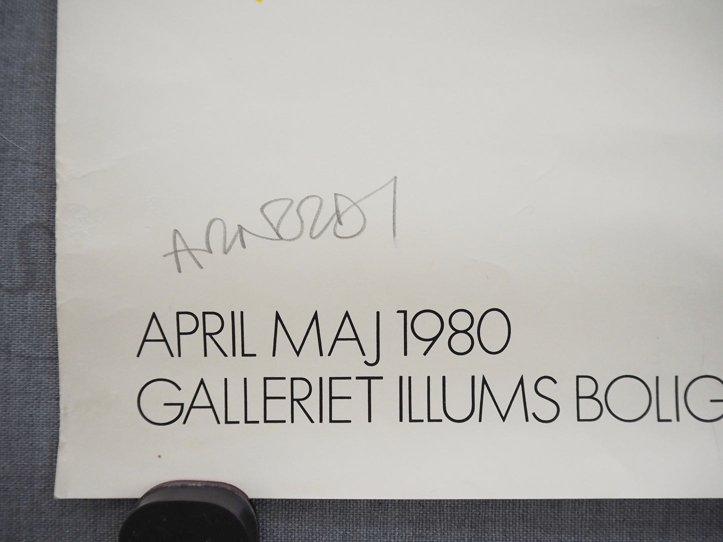 1980 Danish Chair Exhibition by Per Arnoldi (Signed) - Original Vintage Poster