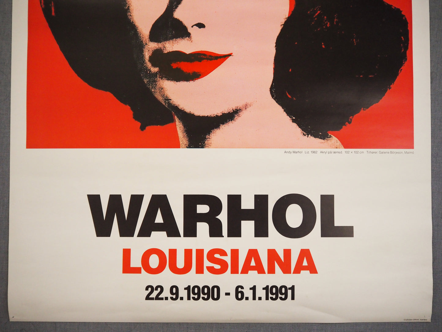 1990 Andy Warhol Exhibition Poster - Elizabeth Taylor - Original Vintage Poster