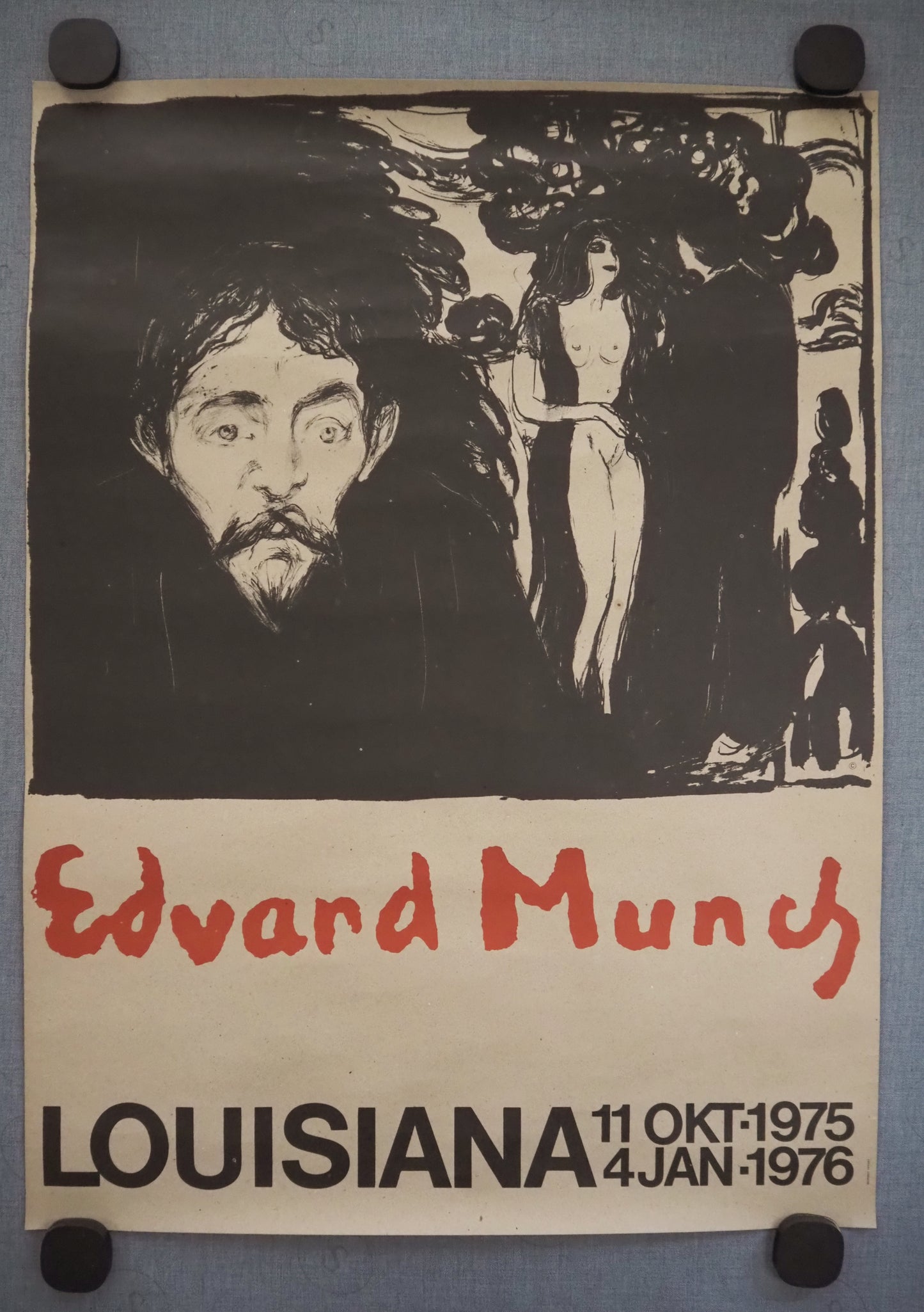 1975 Edvard Munch Louisiana Modern Art - Original Vintage Poster