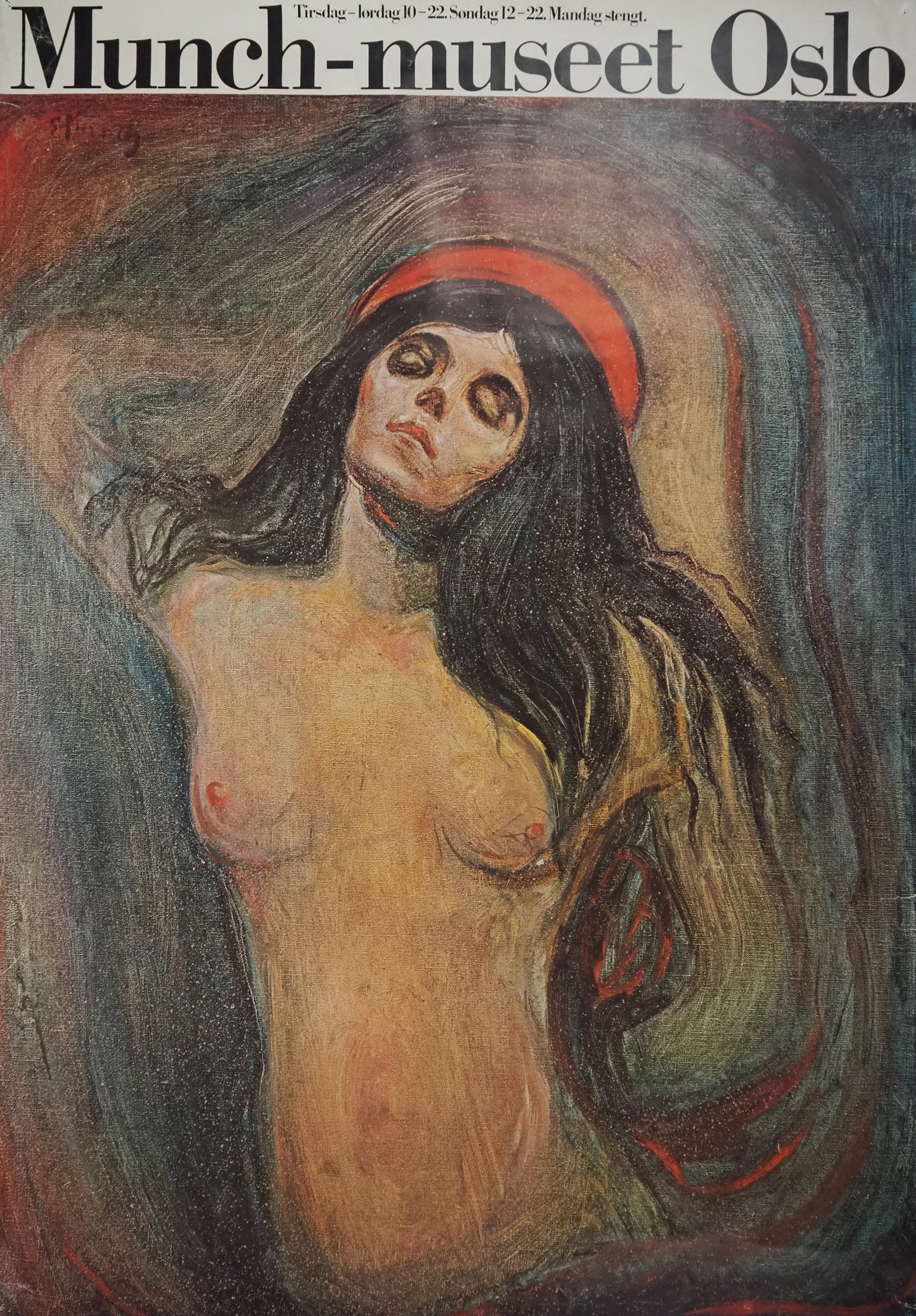 1975 Edvard Munch on Malmö Konsthall - Original Vintage Poster